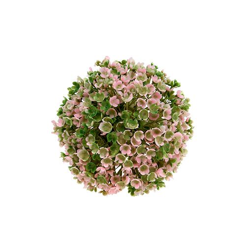Floristik24 Mini bola decorativa rosa-verde artificial Ø10cm 1ud