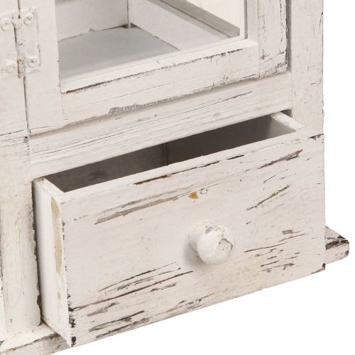 Floristik24 Lanterna decorativa vintage com gaveta branca 20×20cm Alt.51cm