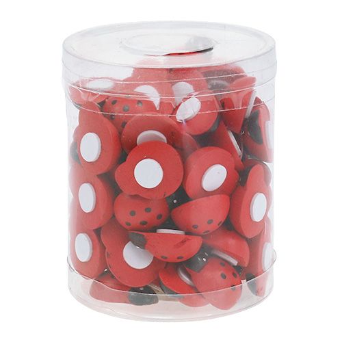 Itens Joaninhas decorativas para colar 2,5cm vermelhas 72 un