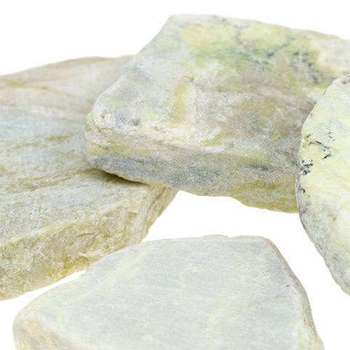 Floristik24 Pedras decorativas em mosaico verde-acinzentado mate 3cm - 8cm 1kg