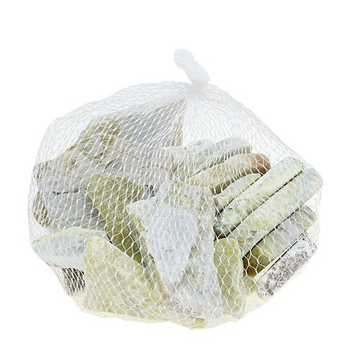 Floristik24 Pedras decorativas em mosaico verde-acinzentado mate 3cm - 8cm 1kg