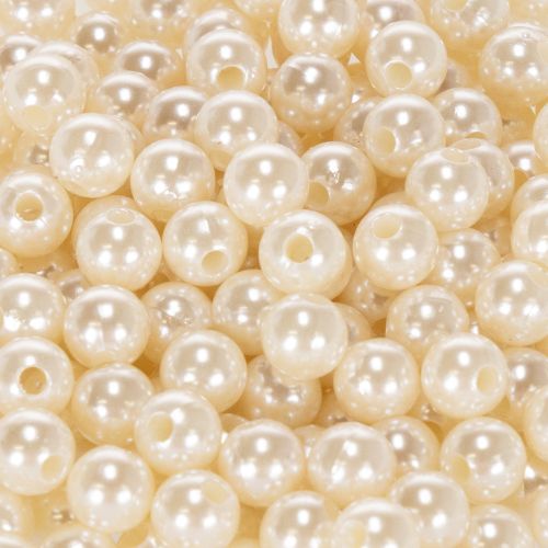 Pérolas decorativas cor champanhe Ø8mm 250 peças | Floristik24.pt