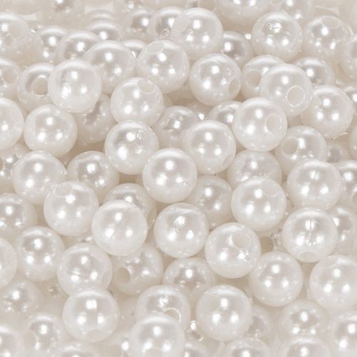 Contas decorativas brancas, Ø8mm, 250 peças | Floristik24.pt