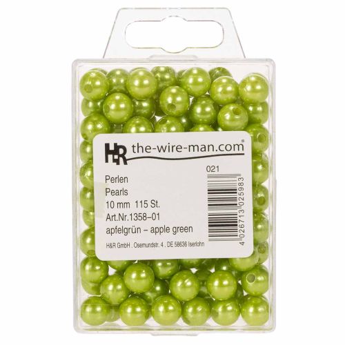 Contas decorativas Ø10mm verde 115 peças | Floristik24.pt