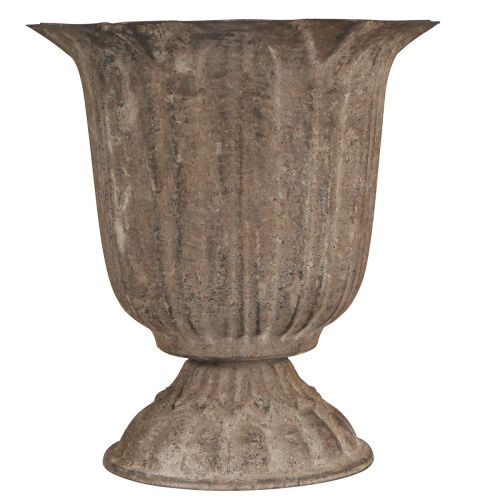 Itens Troféu decorativo vaso antigo cinza marrom Ø15cm Alt.16cm