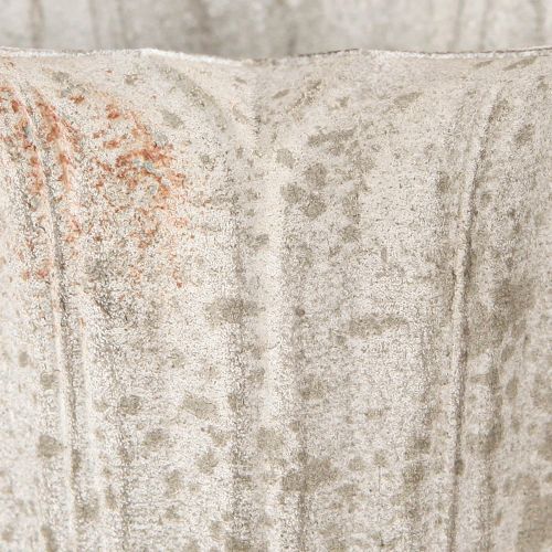 Itens Cálice decorativo de metal com troféu vintage cinza branco H14,5cm