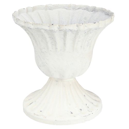 Floristik24 Copo Decorativo Shabby Chic Cálice Branco Ø8cm Alt.8,5cm 2pcs