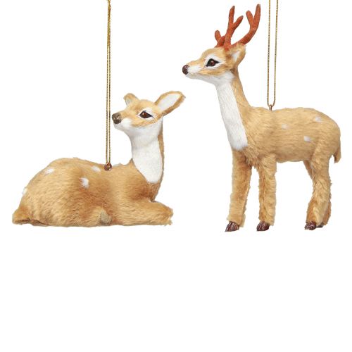 Itens Veado decorativo de Natal para pendurar Alt.11,5 cm / 7,5 cm 2 unidades