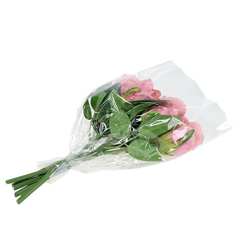 Floristik24 Deco rosa Ø6cm rosa L30cm 6pcs