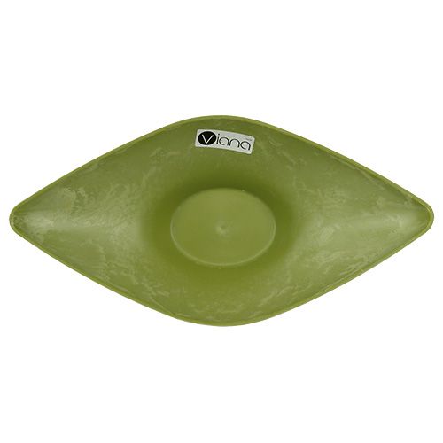 Floristik24 Tigela decorativa 34cm x 17,5cm Alt.10cm verde claro, 1p