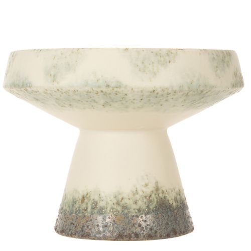 Tigela decorativa de cerâmica, creme acinzentado-esverdeado, Ø20cm, A16cm | Floristik24.pt