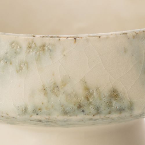 Tigela decorativa de cerâmica, creme acinzentado-esverdeado, Ø20cm, A16cm | Floristik24.pt