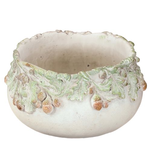 Tigela decorativa em pedra fundida, vaso para plantas, bolotas Ø20cm H10cm