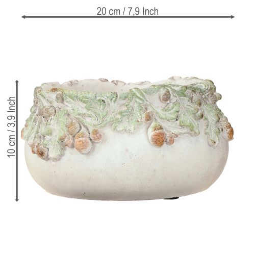 Itens Tigela decorativa em pedra fundida, vaso para plantas, bolotas Ø20cm H10cm
