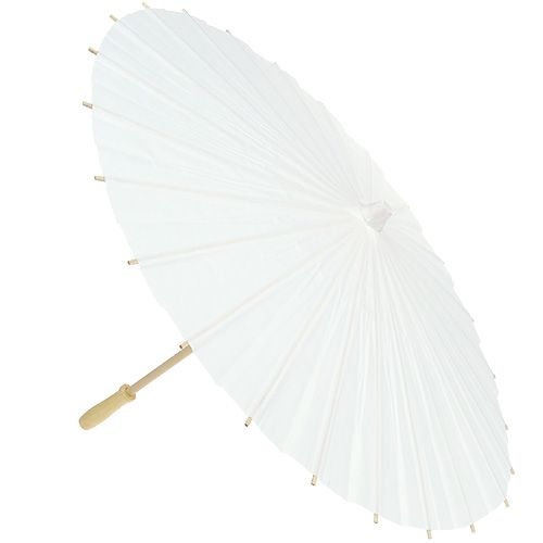Floristik24 Guarda-chuva decorativo branco Ø60cm Alt.42cm