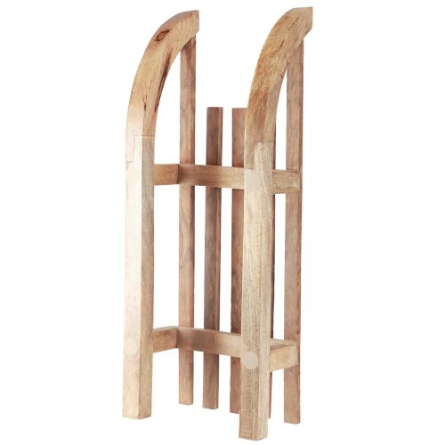 Itens Trenó decorativo madeira natural decoração de mesa inverno madeira manga 60×23×15cm