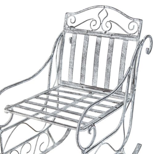 Floristik24 Trenó decorativo em metal branco lavado 47×21×32,5cm