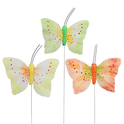 Itens Borboletas decorativas em arame colorido 8,5cm 12 un
