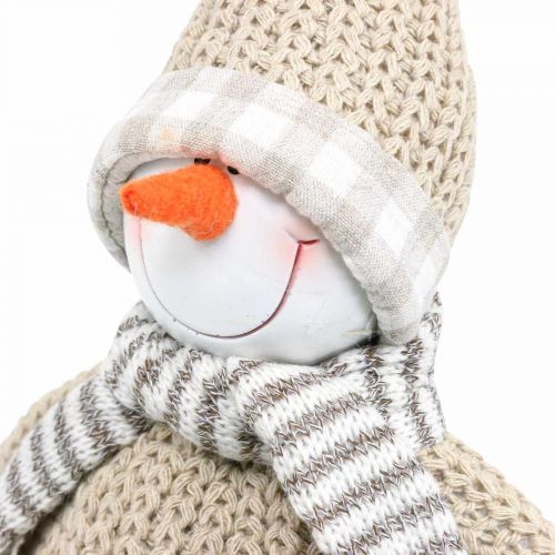 Floristik24 Boneco de neve Deco com gorro e cachecol Figura de Natal Alt. 44cm