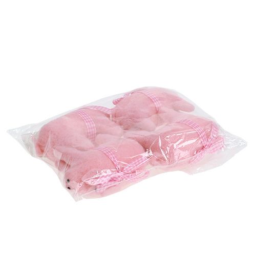 Floristik24 Rosa porco decorativo 11,5 cm 4 unidades