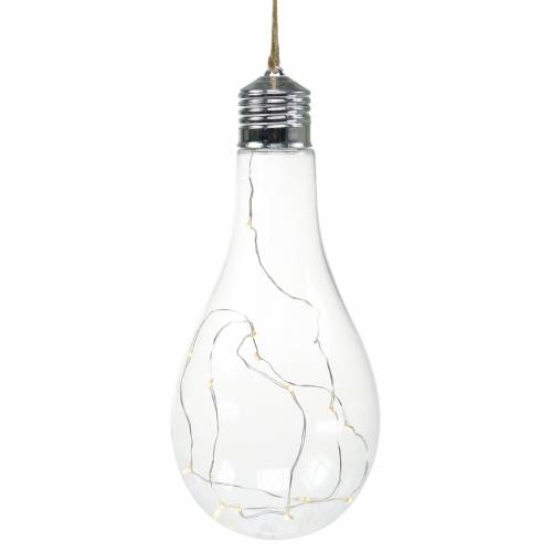 Floristik24 Lâmpada incandescente decorativa LED branca quente 20cm