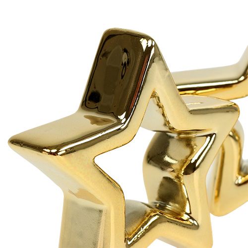 Floristik24 Estrela Deco ouro 6,5 cm 6 unidades