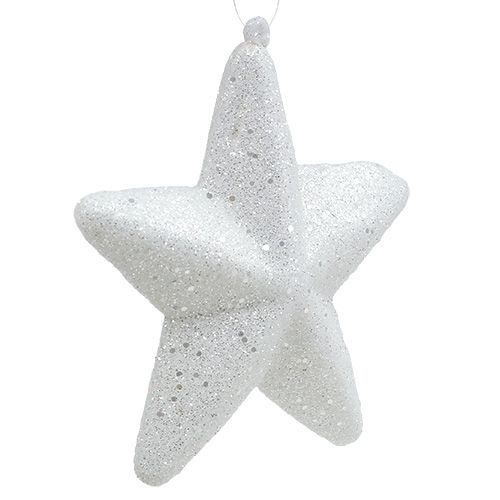 Itens Estrela decorativa branca para pendurar 20 cm