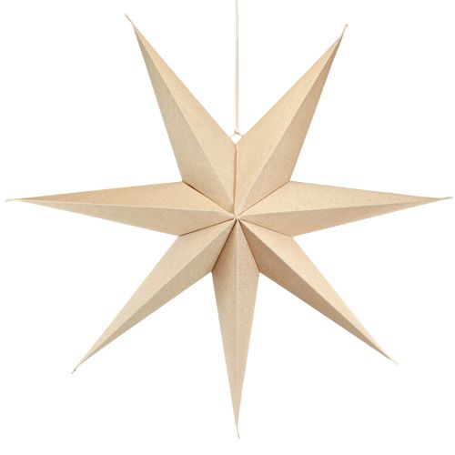 Estrela decorativa para iluminação de papel juta natural Ø75cm