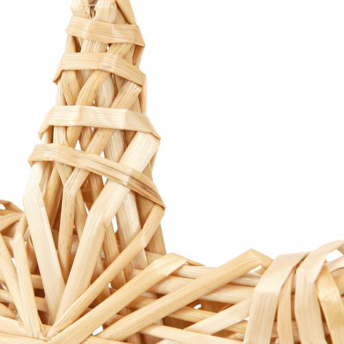 Itens Estrelas decorativas para árvore de Natal, decoração em rattan natural, 11 cm, 6 peças