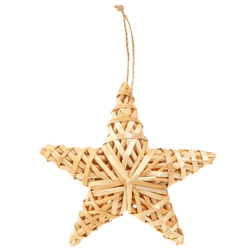 Itens Estrelas decorativas para árvore de Natal, estrelas de vime 14,5 cm, 3 peças