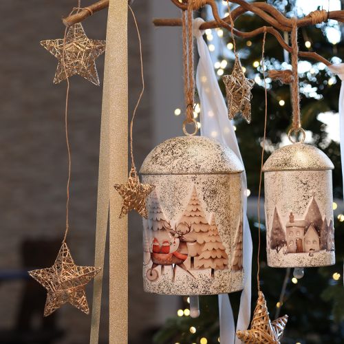 Estrelas decorativas de rattan para o Natal, 14,5 cm, conjunto de 3 | Floristik24.pt