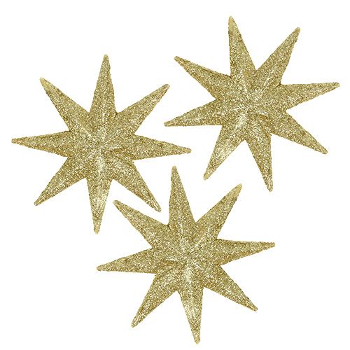 Floristik24 Estrelas decorativas de ouro Ø5cm 20pcs