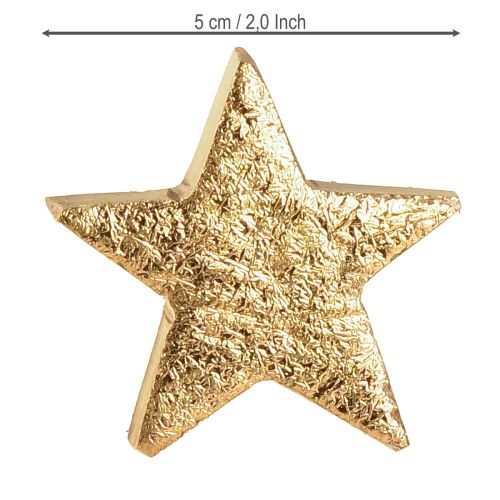 Itens Estrelas decorativas estrelas de madeira douradas madeira de manga natural Ø5cm 12 peças