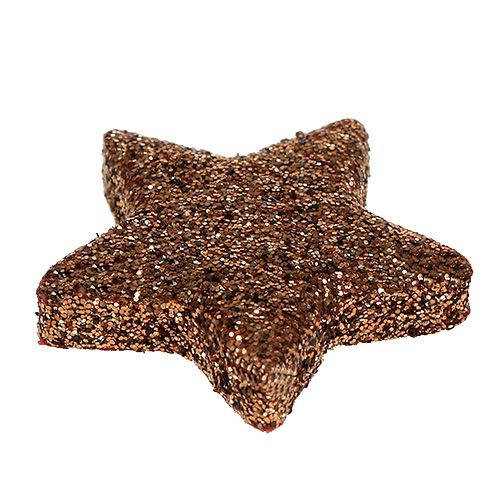Floristik24 Deco stars mini 2,5 cm cobre, mica 100pcs