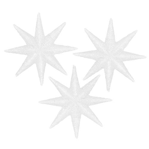 Floristik24 Estrelas decorativas brancas Ø5cm 20pcs