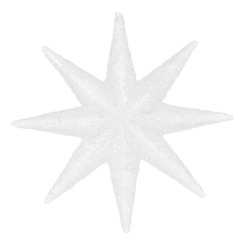 Floristik24 Estrelas decorativas brancas Ø5cm 20 unid.