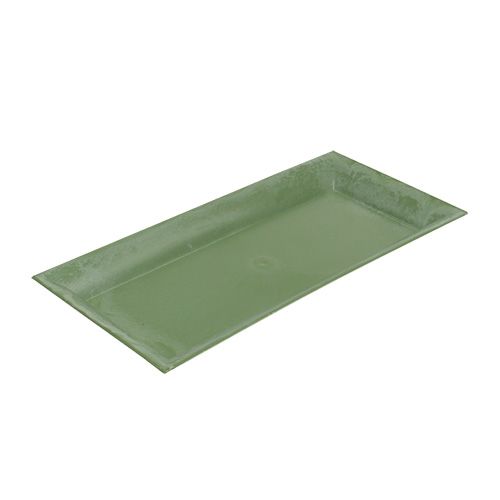 Floristik24 Bandeja decorativa verde 28cm x 12cm
