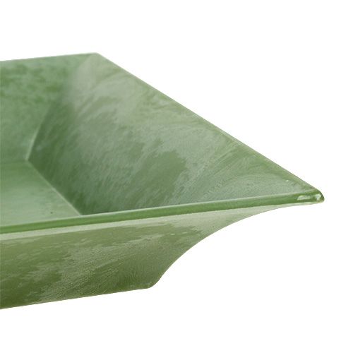 Floristik24 Bandeja decorativa verde 28cm x 12cm