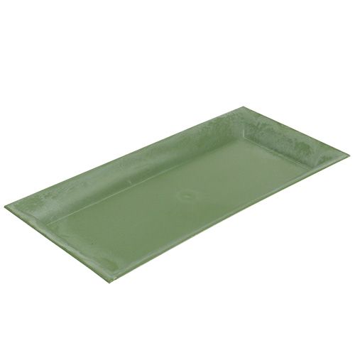 Floristik24 Bandeja decorativa verde 36cm x 17cm