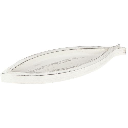 Itens Bandeja Decorativa Madeira Peixe Branco Natural L30/40/50cm Conjunto de 3
