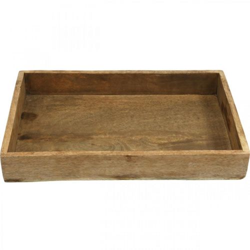 Floristik24 Bandeja decorativa bandeja de madeira arranjo retangular underlay 37×25cm