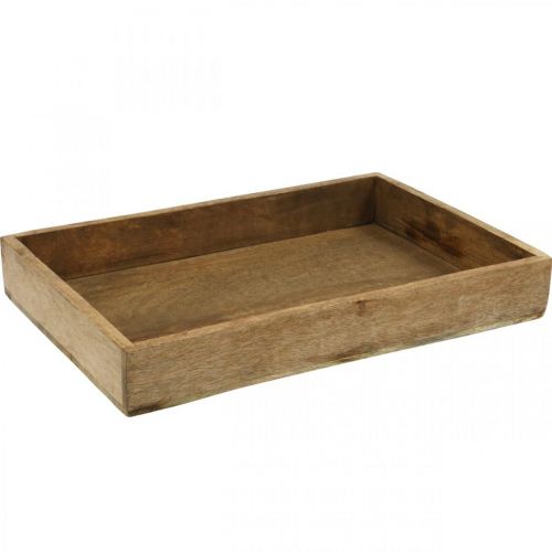 Floristik24 Bandeja decorativa bandeja de madeira arranjo retangular underlay 37×25cm