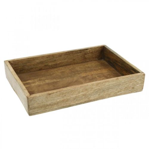 Floristik24 Bandeja decorativa bandeja de madeira arranjo retangular underlay 32×22cm