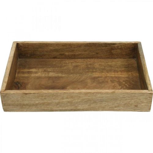 Floristik24 Bandeja decorativa bandeja de madeira arranjo retangular underlay 32×22cm