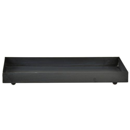 Itens Bandeja decorativa bandeja metálica preto cinza lavado 30×15cm