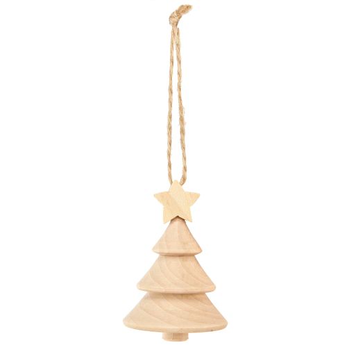 Itens Árvore de Natal decorativa de madeira, enfeites para árvore de Natal Ø5cm H7,5cm, 6 peças
