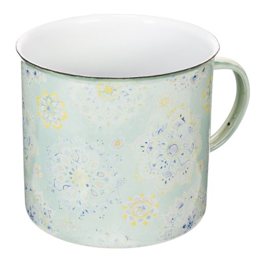 Caneca decorativa, vaso de plantas, mandala, esmaltada, Ø13cm A12cm comprar | Floristik24.pt