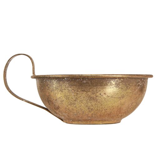 Floristik24 Copo decorativo com castiçal castiçal dourado antigo Ø17cm