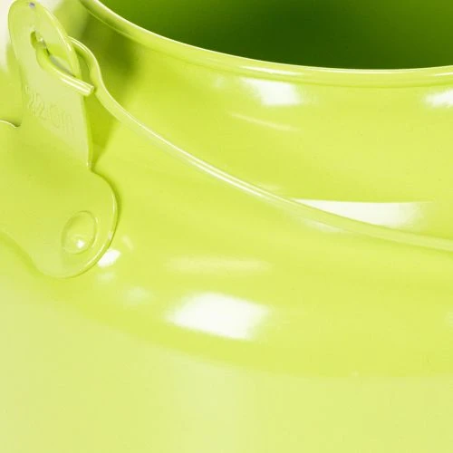 Bule decorativo de metal, verde-maçã - vaso de flores - Ø20cm A15cm - decoração versátil para jardim e ideia de presente | Floristik24.pt