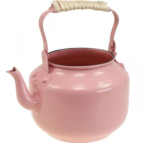 Floristik24 Chaleira decorativa em metal rosa velho Ø8,6cm Alt.16cm